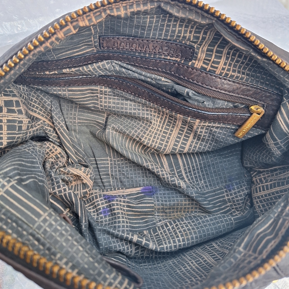 Genuine Leather Boho Purse Vintage Handbag Retro 90s Punk Grunge Bag Zipper Trim - Picture 11 of 17